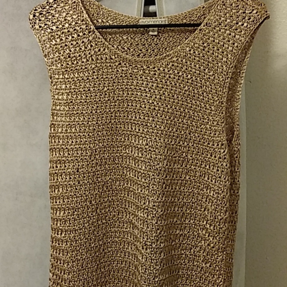 Tan string top